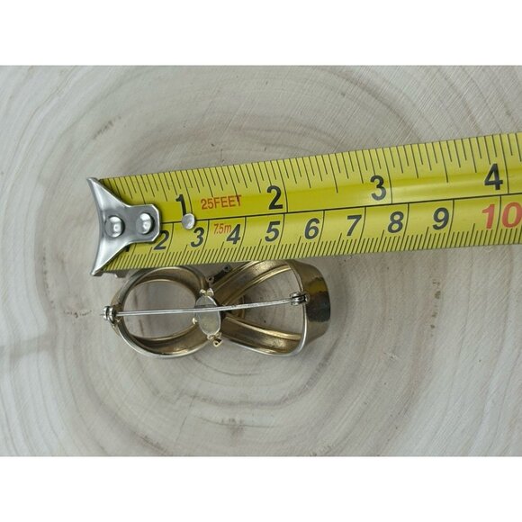 Vintage Bow/Ribbon Gold Tone Pin Brooche - Picture 3 of 3